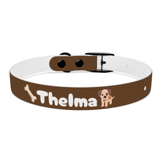 Customizable Dark Brown Fun Collar